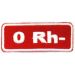 Naszywka NS 008 czerwona 0Rh-